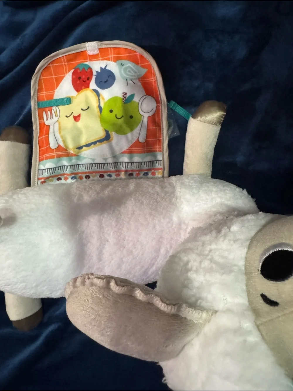 Fisher Price Llama Grow with Me Tummy Time Pillow Plush Infant Baby Toy  New